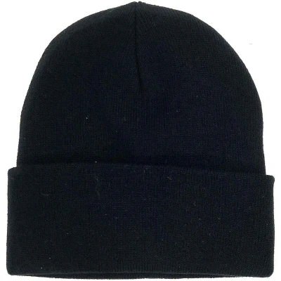 Afbeelding van Muts met Rand Beanie Acryl One Size Zwart