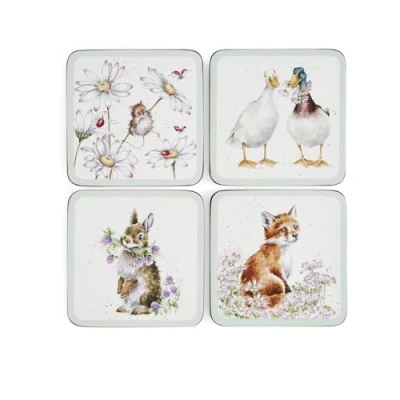 Afbeelding van Wrendale Designs Wildflowers Onderzetters Set van 4