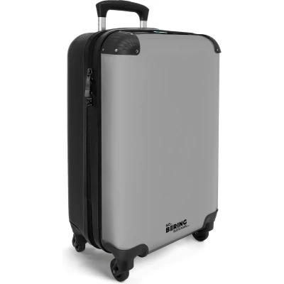 Afbeelding van NoBoringSuitcases.com® Handbagage koffer grijs Trolley 55x35x25