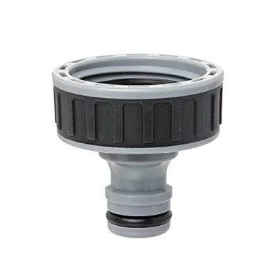 Afbeelding van Tatay Premium Kraanaansluiting, 2,5 cm (1 inch), universele aansluiting, zonwering, eenvoudige installatie, grijs, zwart