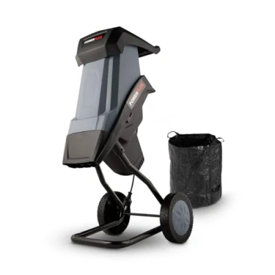 Afbeelding van Powerplus POWEG5011 Elektrische Hakselaar Versnipperaar 2400W Max. Ø40mm Incl. duwstok, wielen en 50L opvangzak Heggen, bomen haag Tuinonderhoud