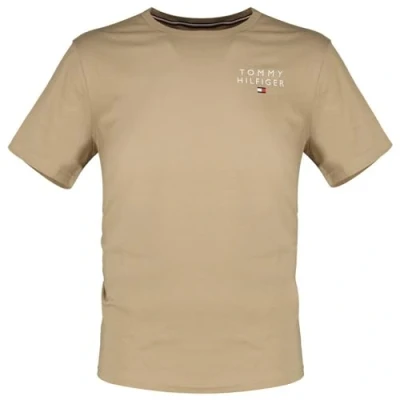 Afbeelding van Tommy Hilfiger CN SS TEE LOGO Pyjamashirt, Heren, Maat: Small, Beige