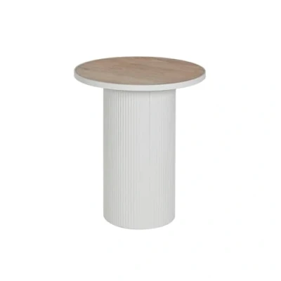 Afbeelding van Bijzettafel Home ESPRIT Wit Metaal Hout MDF 46 x 56 cm