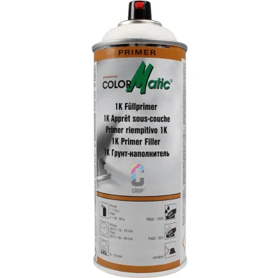 Afbeelding van colormatic hoogglans 1 1k primer filler wit 856532 400 ml