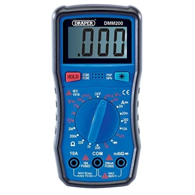 Afbeelding van Draper 41817 Digitale multimeter, spanningstester, lcd scherm, stroommeter, multifunctioneel testgereedschap
