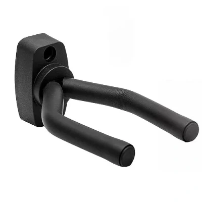 Afbeelding van Gitaarhanger, wandhanger voor gitaar, universele hanger compatibel met akoestische gitaren, elektrische gitaren en ukeleles, zwart