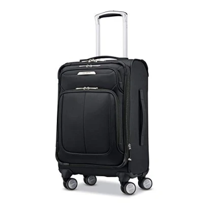 Afbeelding van Samsonite Uniseks Solyte Dlx Softside uitbreidbare bagage met zwenkwieltjes voor volwassenen, Middernacht zwart, Checked Medium 25 Inch