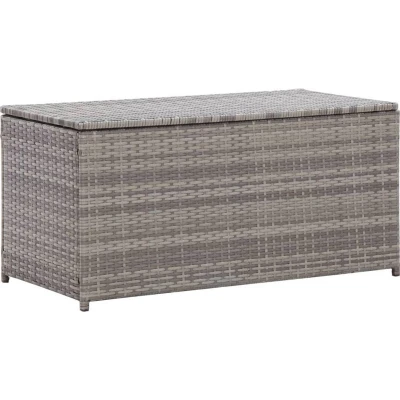 Afbeelding van Tuinbox 150x50x60 cm poly rattan grijs