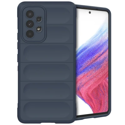 Afbeelding van Samsung Galaxy A53 Hoesje Siliconen en TPU (zacht) iMoshion Softcase/Backcover Donkerblauw Telefoonhoesje
