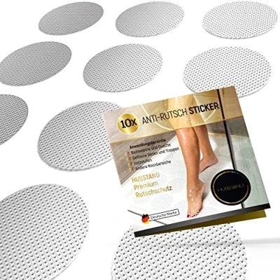 Afbeelding van husstand Anti slip stickers voor badkuip en douche 100% transparant &amp; zelfklevend antislip sticker pads antislipmatten