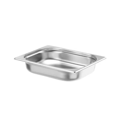 Afbeelding van HENDI Gastronorm container, temperatuurbestendig van 40 tot 300C, geschikt voor ovens, bain marie, koelkasten en vriezers, chafing dishes, 4L, GN 1/2, 325x265x(H)65mm, roestvast staal