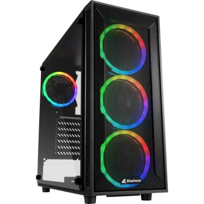 Afbeelding van Sharkoon TG4M RGB PC behuizing Zwart