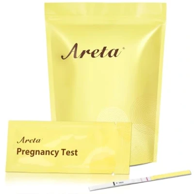 Afbeelding van Areta 50 Vroege Zwangerschapstesten: Urine HCG Tests, Gevoelige Strips 10 mIU/mL, Nauwkeurige en Betrouwbare Uitslag Eenvoudig Gebruik