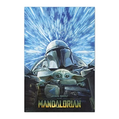 Afbeelding van Grupo Erik Star Wars The Mandalorian Hyperspace Poster 91 x 61,5 cm Verzonden opgerold Cool Posters Kunst &amp; Prints Muurposters