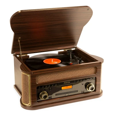 Afbeelding van Fenton Memphis platenspeler Bluetooth, DAB &amp; FM, CD, cassette en mp3