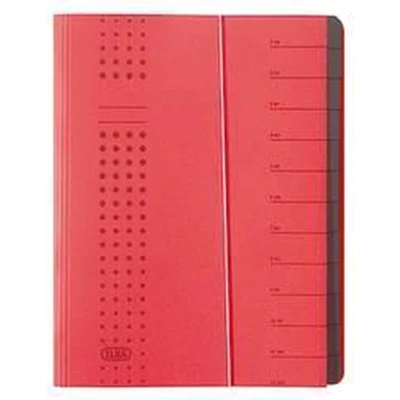 Afbeelding van Elba chic 400001993 Ordner Rood DIN A4 Colorspankarton Aantal vakken: 12
