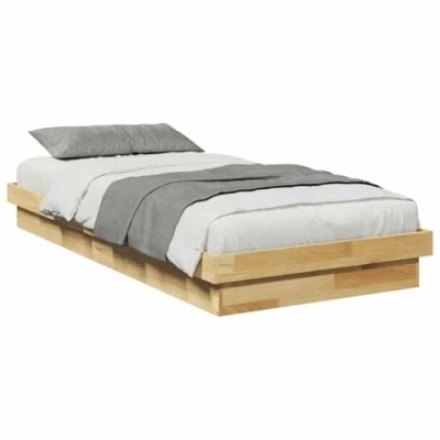 Afbeelding van vidaXL Bedframe zonder matras 90x200 cm massief hout eiken