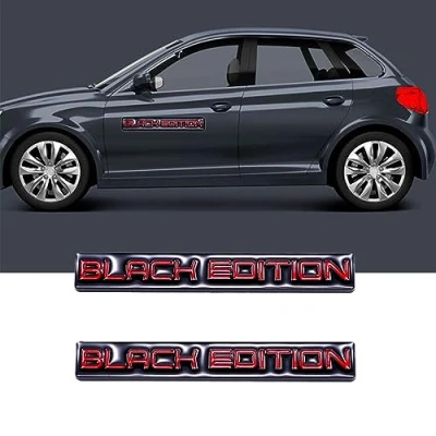 Afbeelding van Black Edition Embleem 3D Metalen Limited Badge Car Panel Body Zelfklevende Sticker Voertuig Auto Tuning (zwart)