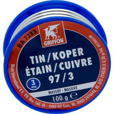 Afbeelding van Griffon draadsoldeer tin/koper 3mm 100 gram