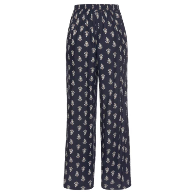 Afbeelding van Vivance Palazzobroek met all over print en zakken, sweatpants, stoffen broek