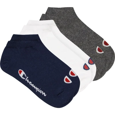 Afbeelding van Champion Uniseks kindersokken (3 stuks), marineblauw, wit, lichtgrijs gemêleerd, 39/42 EU