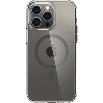 Afbeelding van Spigen Ultra Hybrid Apple iPhone 14 Pro Max Back Cover met MagSafe Transparant/Grijs
