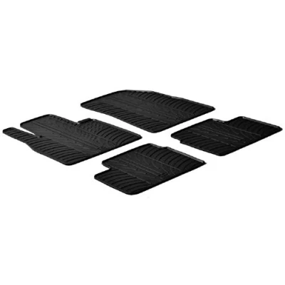 Afbeelding van Gledring Rubbermatten passend voor Nissan Micra 2011 2017 (T profiel 4 delig + montageclips)