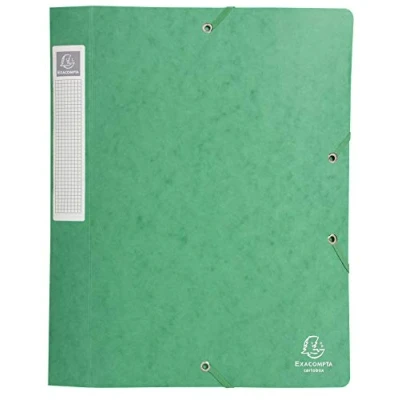 Afbeelding van Exacompta 14003H Premium verzameldozen met elastiek, 40 mm breed, extra sterk Colorspan karton rugetiket, voor DIN A4, archiefdoos, documentenbox, tekenbox, verzamelmap, groen, 10 stuks