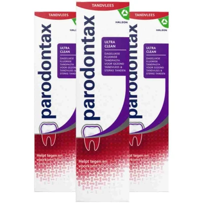 Afbeelding van 3x Parodontax Tandpasta bij Bloedend Tandvlees Ultra Clean 75 ml
