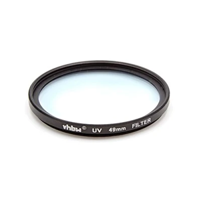 Afbeelding van vhbw Universeel UV filter, compatibel met cameralens 49 mm filterschroefdraad beschermingsfilter, zwart