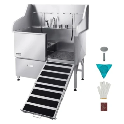 Afbeelding van VEVOR Hondentrimbak Hondenwasplaats met Rechterdeur 1275x795x1435mm