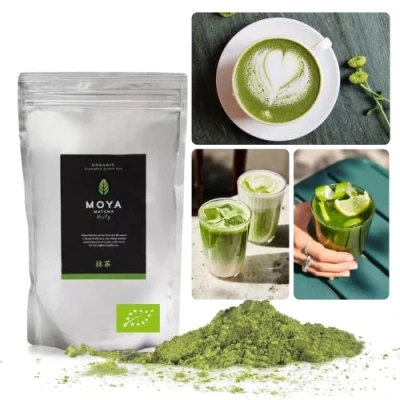 Afbeelding van Biologische Moya Matcha Dagelijkse Thee Groen Poeder 250g Grade (III) Perfect om te drinken met latten, Smoothies &amp; Lemonades