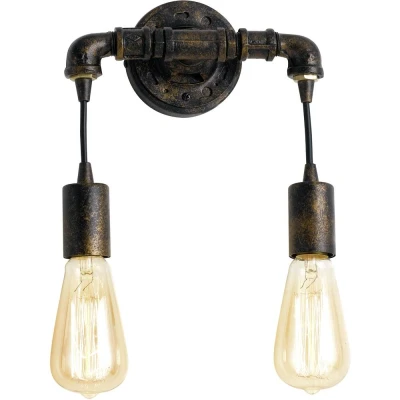 Afbeelding van ECO Light I AMARCORD AP2 Wandlamp E27 Roest bruin