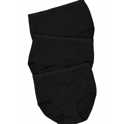 Afbeelding van Ulla Popken 3PACK Grandes Tailles LOT DE Slip, Dames, Maat: 50/52, Schwarz