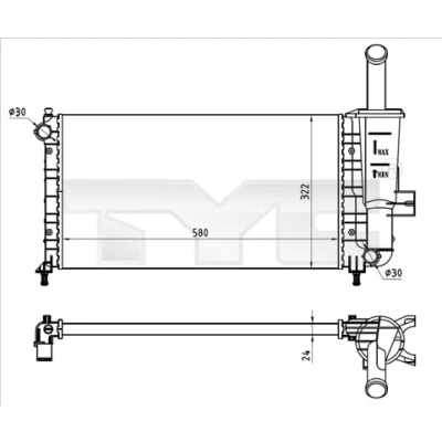 Afbeelding van TYC Radiateur 709 0026 R