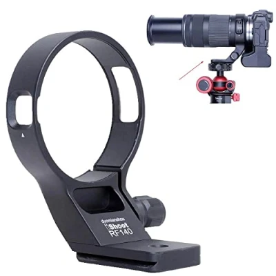 Afbeelding van iShoot Metalen Lens Collar Statief Mount Ring Compatibel met Canon RF 100 400mm f/5.6 8 is USM, Ondersteuning Houder Beugel Bodem Arca Swiss Fit Quick Release Plaat Zwaluwstaart Groove