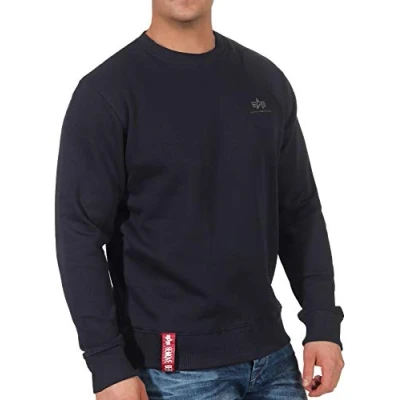 Afbeelding van Alpha Industries Small LOGO Sweater, Heren, Maat: Large, Rep blue