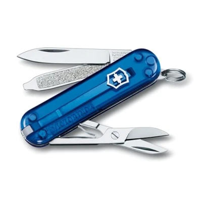 Afbeelding van VICTORINOX Klassiek SD zakmes, klein (7 functies, mes, schaar, nagelvijl, schroevendraaier, pincet), 0.6223.T2G, Deep Ocean, 58 mm