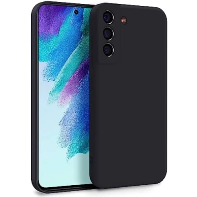 Afbeelding van MyGadget Beschermhoesje voor Samsung Galaxy S21 FE, beschermhoes van zachte siliconen met dubbele laag, case camerabescherming en krasbestendige binnenvoering, zwart