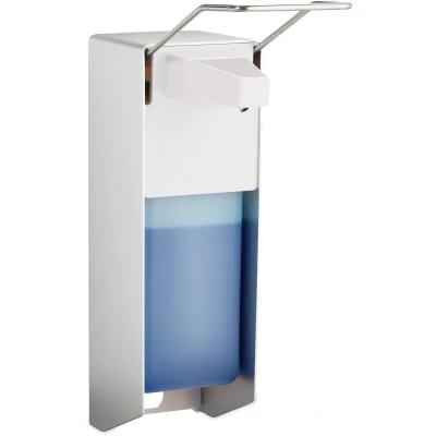 Afbeelding van Relaxdays 4 x zeepdispenser wand desinfectie dispenser zeeppomp zeep