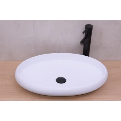 Afbeelding van Saniclear Enjoy solid surface waskom 60x40cm mat wit
