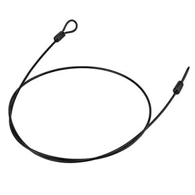 Afbeelding van Diyeeni Scurity Padlock kabel, draagbare dubbele lus veiligheidsslotkabel, 100 cm stalen kabel met lussen, voor fiets, scooter, lock loop ()