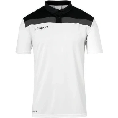 Afbeelding van Uhlsport Offense 23 Polo Shirt Wit Zwart Antraciet Maat XL