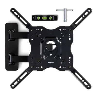 Afbeelding van Amazon Basics Beweegbare tv muurbeugel, voor tv&#039;s met een beeldschermdiagonaal van 66 140 cm, zwart