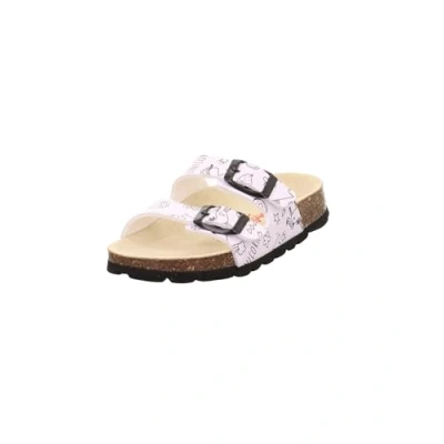 Afbeelding van Superfit Pantoffels met voetbed voor meisjes, wit zwart 1060, 39 EU Weit