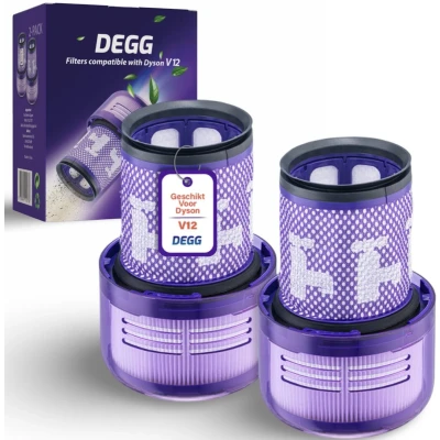 Afbeelding van DEGG® Hepa Filter Geschikt voor Dyson V12 Detect Slim Wasbaar Vervangt Steelstofzuiger Onderdelen Duurzaam Premium Kwaliteit 2 STUK(S)