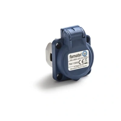 Afbeelding van FAMATEL Inbouwstopcontact IP54 2P + TTL 16A 250V blauw