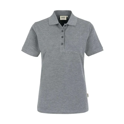 Afbeelding van HAKRO 110 Regular Fit Dames Poloshirt grijs, Melange