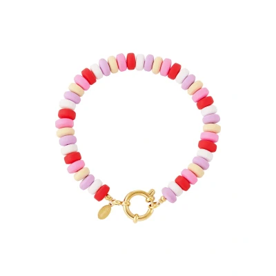 Afbeelding van Colourful bracelet #summergirls collection Yehwang Armband 17,50 cm Goud/Multi