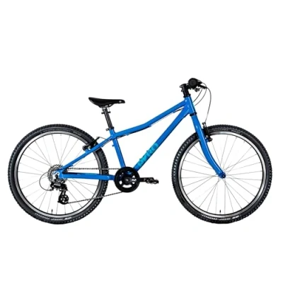 Afbeelding van TechniBike PYRO TWENTYFOUR Superlichte 24 inch kinderfiets voor meisjes en jongens (MTB stuur, Shimano derailleur met 8 versnellingen, V remmen, aluminium wielen, ergonomisch Velo zadel, 8,5 kg)